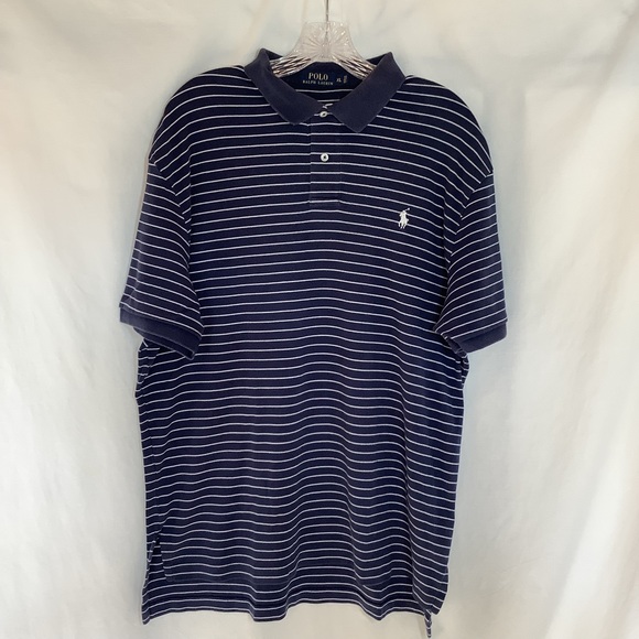 Navy Striped Polo Pullover main image 1